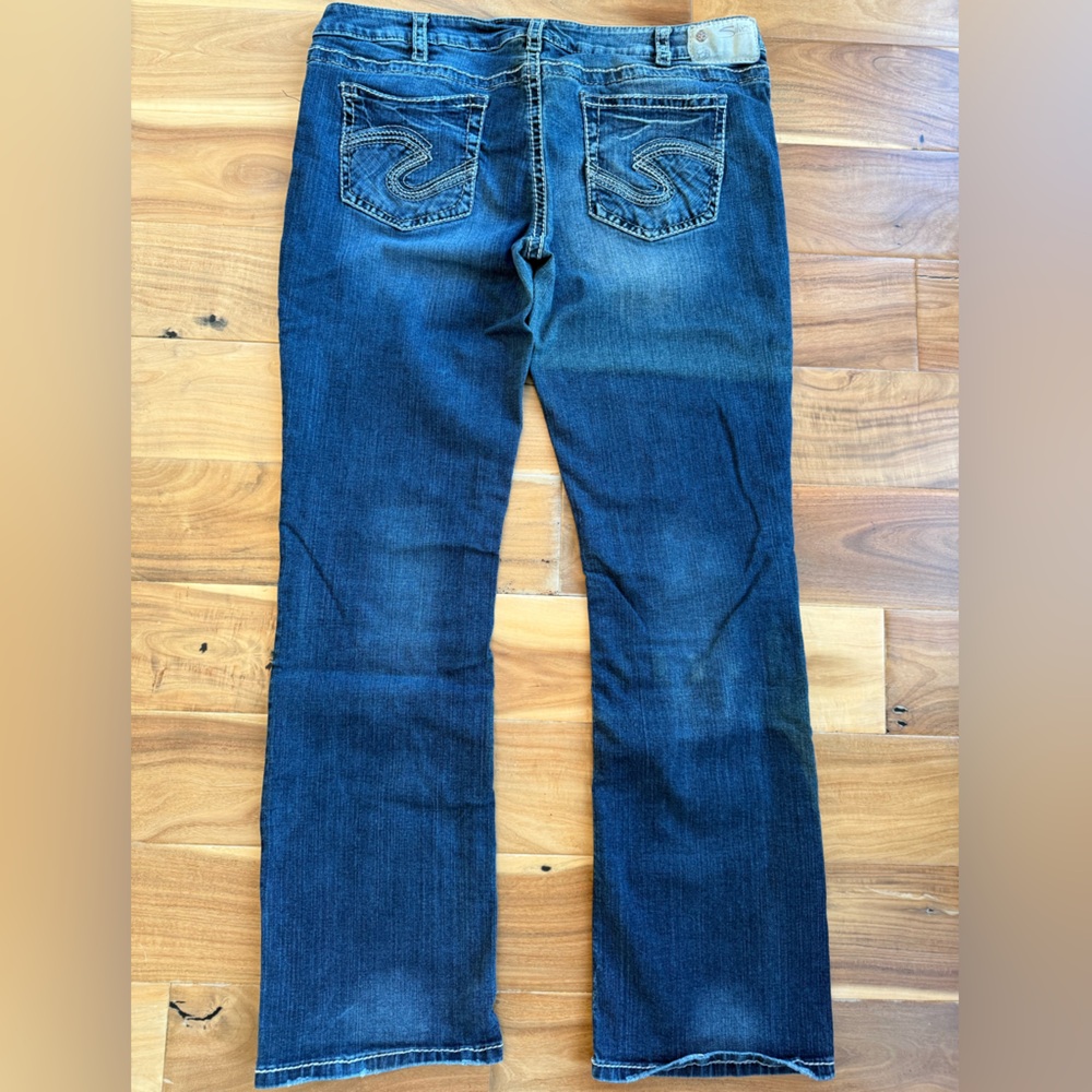 Silver Jeans Dark Blue Aiko Mid Slim Bootcut Jeans